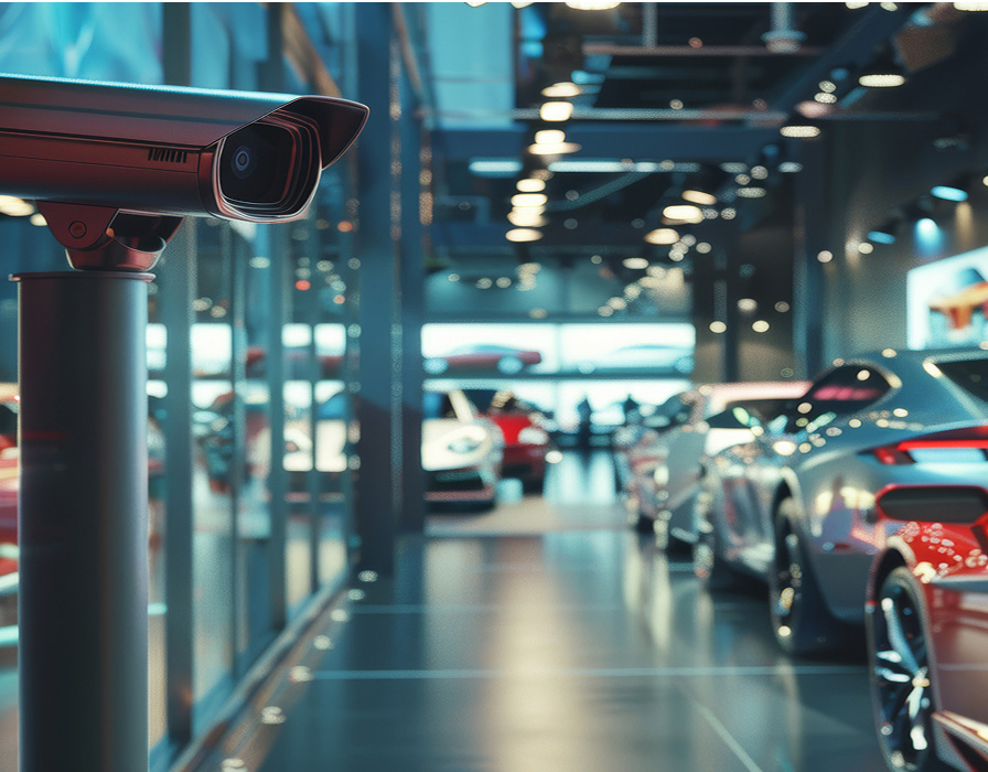 Système de surveillance vidéo à distance en direct pour les concessionnaires utilisant l’intelligence artificielle pour détecter et prévenir le vol et le vandalisme.